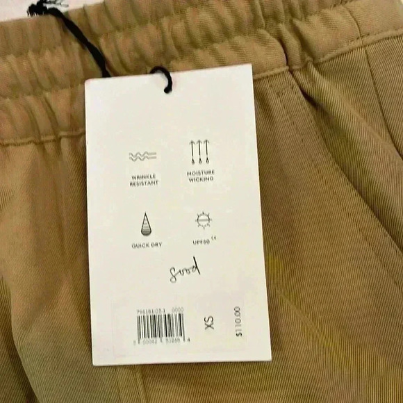 BR Sport Cargo Joggers Womens Dark Gold XS Stretch Waist Drawstring Pockets - Picture 4 of 12